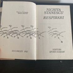 Nichita Stănescu, Respirări, 1982