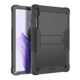 [Pachet 360&Atilde;&sbquo;&Acirc;&deg;] Husa + folie sticla Samsung Galaxy Tab S7 FE Techsuit Rugged TabShell, negru