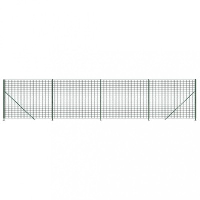 Gard plasa de sarma cu bordura, verde, 1,4x10 m foto