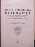 Rodolphe Nicolas Raclis - Revista universitara matematica (Editia: 1937)
