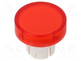Lentilă roşie transparentă 22mm pentru buton EAO