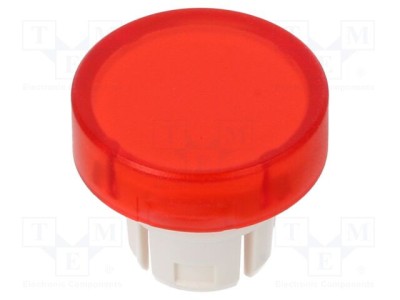 Lentilă roşie transparentă 22mm pentru buton EAO foto