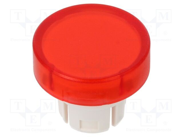 Lentilă roşie transparentă 22mm pentru buton EAO