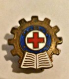 MEDICINA INSIGNA CRT CRUCEA ROSIE A TINERETULUI MICA BRONZ 17,60/17,30 MM