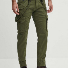 Alpha Industries pantaloni Utility Pant bărbați, culoarea verde, cu fit cargo