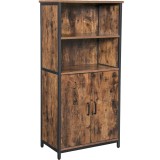VASAGLE Comoda cu rafturi tip bufet, utilizare multifunctionala, stil industrial, 35x60x125cm, maro rustic Household NewTrend