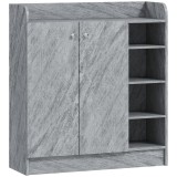 Homcom Dulap Pantofi 83&times;30&times;90 cm &ndash; Lemn, 12 Perechi, Culoare Cafenie | Aosom Romania
