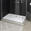 Cadita dus vidaXL ABS 80x120 cm alba cu puncte antiderapante