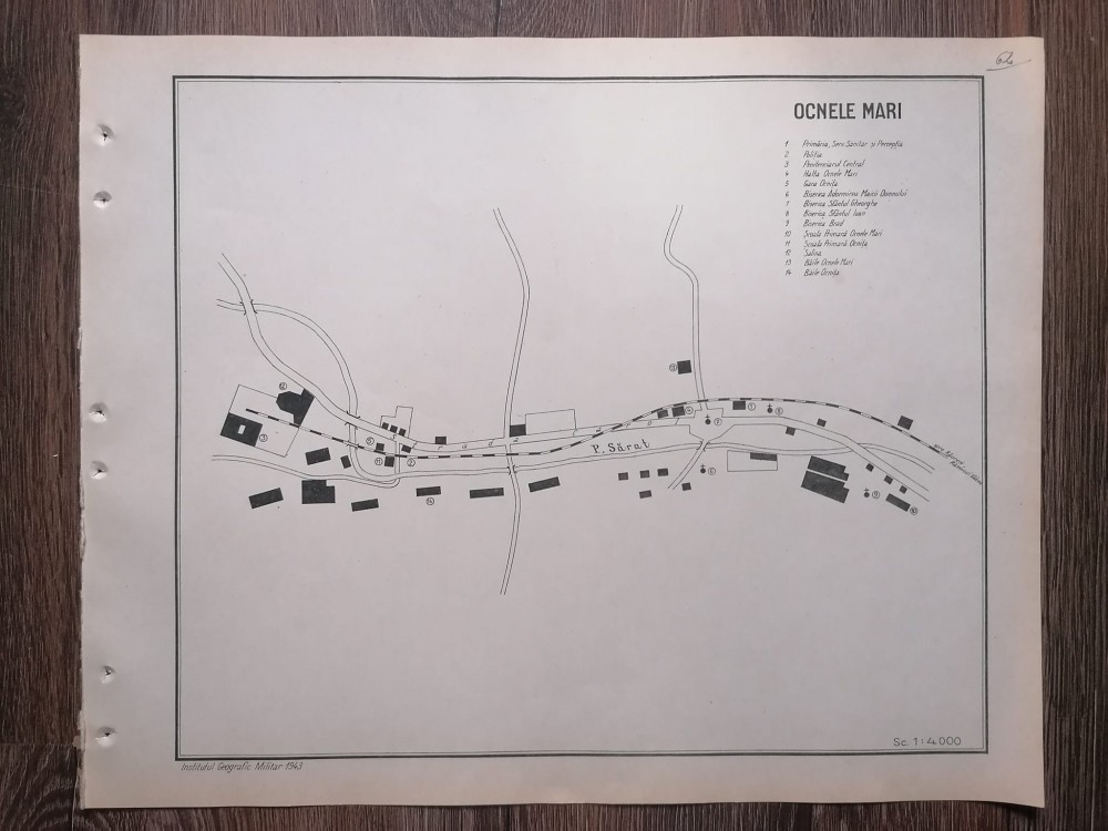 Harta Ocnele Mari 1943 arhiva Okazii.ro