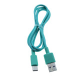 Cumpara ieftin Cablu de date si alimentare, XO-NB156 87187, 2.4A, conector USB la USB Tip C tata, lungime 100 cm, verde