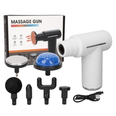 Pistol de kinetoterapie miofascial cu compresa calda si rece, 6 capete, fara fir foto