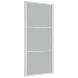 Cumpara ieftin Usa de interior, 93x201,5 cm, alb,sticla mata si aluminiu