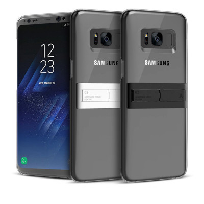 Husa Plastic Samsung Galaxy S8+ G955 Anymode Kick Tok Transparenta Neagra foto
