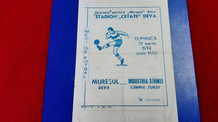 program Muresul Deva - Ind. S. C. Turzii