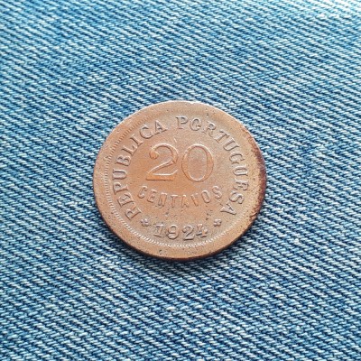 20 Centavos 1924 Portugalia foto