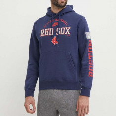 Nike bluza Boston Red Sox barbati, cu glugă, cu imprimeu