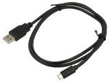 Cablu USB 2.0 A la Micro B 1m Negru