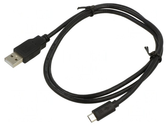 Cablu USB 2.0 A la Micro B 1m Negru