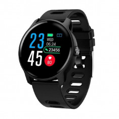 Smartwatch Techstar? S08 Negru Unisex Waterproof IP68 BT 4.0, Ecran 1.3 inch Conectare Android si iOS foto