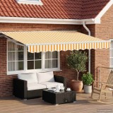 vidaXL Copertina retractabila portocalie terasa gradina 3.5 x 2.5 m rezistenta la intemperii