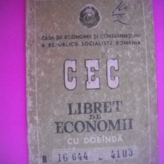 HOPCT CEC LIBRET DE ECONOMII CU DOBINDA 1989 RSR