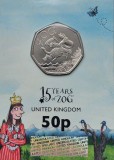 50 pence 2025 Marea Britanie, 15th anniversary of Zog, Bunc, Coincard, km#new