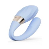 Vibrator Cuplu Lelo TIANI Twist, Control Aplicatie Mobila, Silicon, USB, Albastru deschis