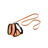 SET HAM+LESA PENTRU PISICA FLAMINGO ORANGE BLACK 110CMx10MM