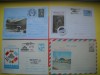 HOPCT PLIC NR 632 SET 4 PLICURI AVIOANE STAMPILOGRAFIE DIVERSA -AVION/AVIATIE -ROMANIA-