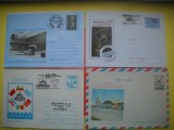 HOPCT PLIC NR 632 SET 4 PLICURI AVIOANE STAMPILOGRAFIE DIVERSA -AVION/AVIATIE -ROMANIA-