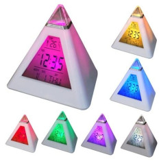 Ceas piramida cu 7 culori foto