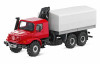 Macheta Oe Mercedes-Benz Zetros 6x6 Platforma Cu Macara 1:87 Rosu B66005257, Mercedes Benz