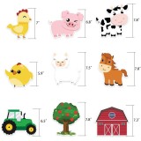 Cumpara ieftin Set 27 decoratiuni pentru petrecere cu tematica viata la curte, carton, multicolor