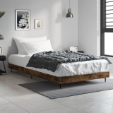 VidaXL Cadru pat fără saltea stejar fumuriu 100x200 cm lemn prelucrat