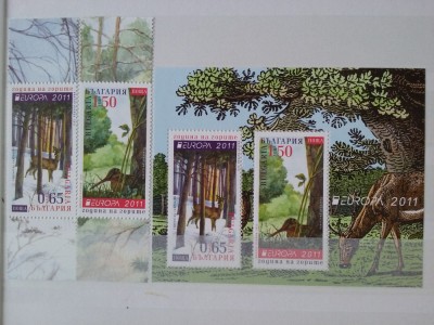 2011-Bulgaria-Europa-serie+Bl.340-MNH-Perfect foto