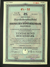 Titlu De Stat Obligatiune Germania 1943-1000-Reichsmark foto