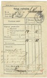 Principatele Unite 1862 - formular de control Factura Scrisorilor cu stampile Galati - Moldova (M1) și Focșani (M2)