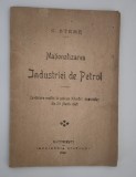 Carte veche 1921 C Stere Nationalizarea Industriei de Petrol Brosura de colectie