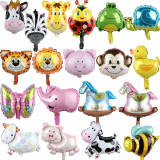 Baloane din folie cu animale Mtlsy, set de 17 bucăți Baloane cu animale Baloane