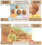 Bancnota 500 Franci Africa Centrala Camerun 2002 P-206Ue UNC