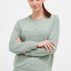 Mammut bluza Core ML Logo femei, culoarea verde, cu imprimeu