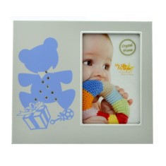 Rama foto metalica Baby Teddy III, format 10x15 - Roz