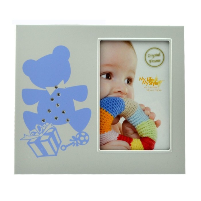 Rama foto metalica Baby Teddy III, format 10x15 - Roz