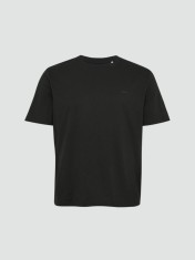 Tricou cu maneca scurta si decolteu la baza gatului, barbati big sizes, Negru, 2XL
