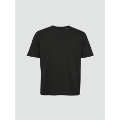 Tricou cu maneca scurta si decolteu la baza gatului, barbati big sizes, Negru, 2XL