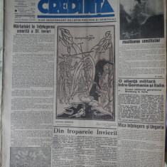 Ziarul Credinta, numar de Pastii, 1 mai 1937, ziar nationalist
