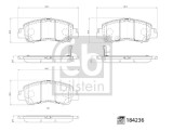 FEBI BILSTEIN 184236 set placute frana,frana disc