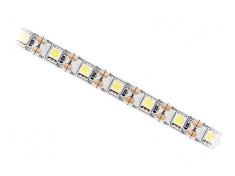 Bandă LED alb cald 5050, 60 LED/m, 10mm, PCB alb, IP20, 120&deg;