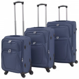 Set de trolere din material textil, 3 buc, bleumarin