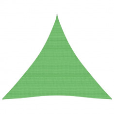 vidaXL Pânză parasolar, verde deschis, 3,6x3,6x3,6 m, HDPE, 160 g/m²